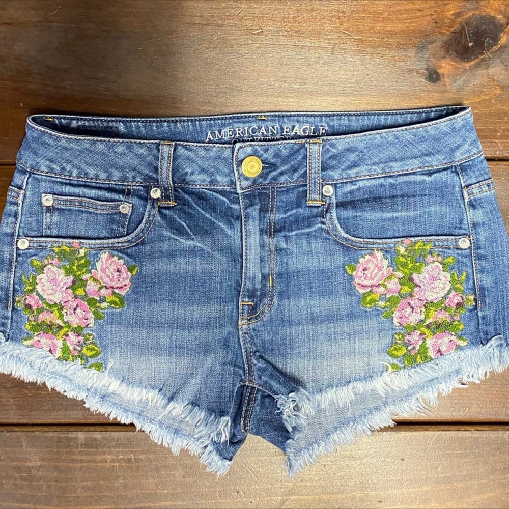 American Eagle Embroidered Shorts